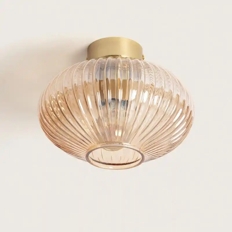 Plafonnier Métal et Verre Basile