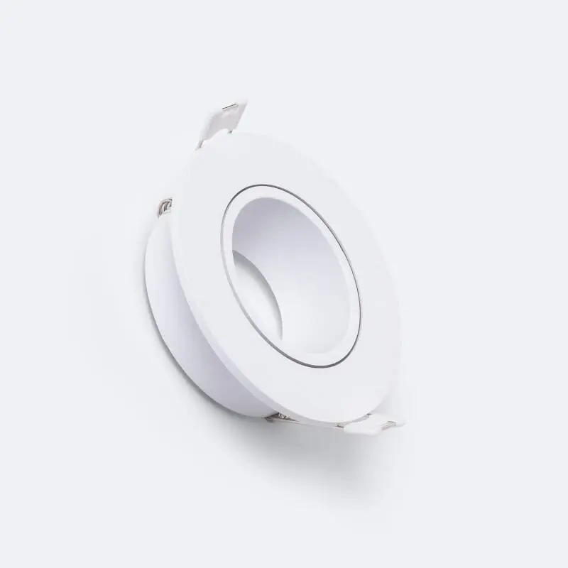 Collerette Downlight Ronde Blanche pour Ampoule LED GU10 / GU5.3 Coupe Ø 75 mm