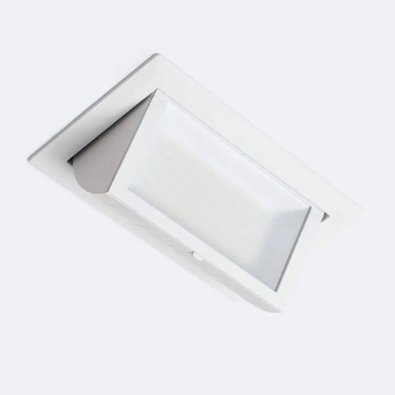Downlight LED 40W Rectangulaire Orientable Chip OSRAM CCT Sélectionnable 120 lm/W Coupe 210x125 mm