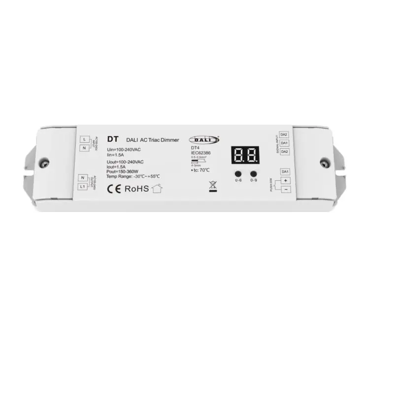 Convertisseur DALI-2 à TRIAC avec Push-Dim SKYDANCE DT Compatible avec Bouton-Poussoir