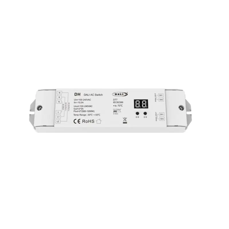Interrupteur ON/OFF DALI-2 2 Canaux 230V AC SKYDANCE DH