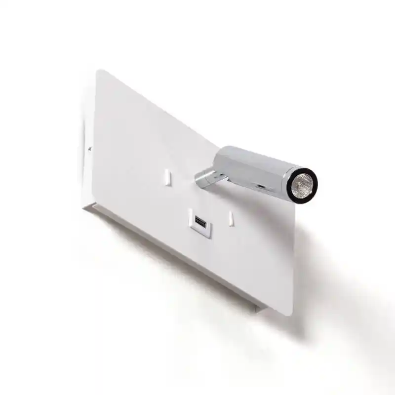 Applique Murale avec Lampe de Lecture LED 8W Métal et Port USB Rossey