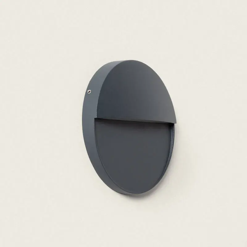 Applique Murale Extérieure LED 6,5W CCT Sélectionnable Aluminium Saillie Ronde Jade