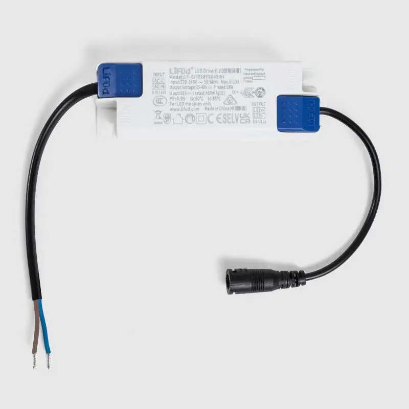 Driver LIFUD 220-240V No Flicker Sortie 25-40V 450mA DC 18W LF-GIF018YS0450H