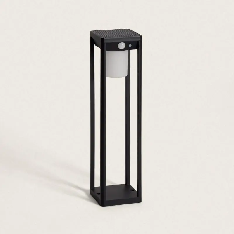 Balise sur Pied Extérieure Solaire LED 2,5W 40cm Aluminium avec Détecteur de Mouvement Devah