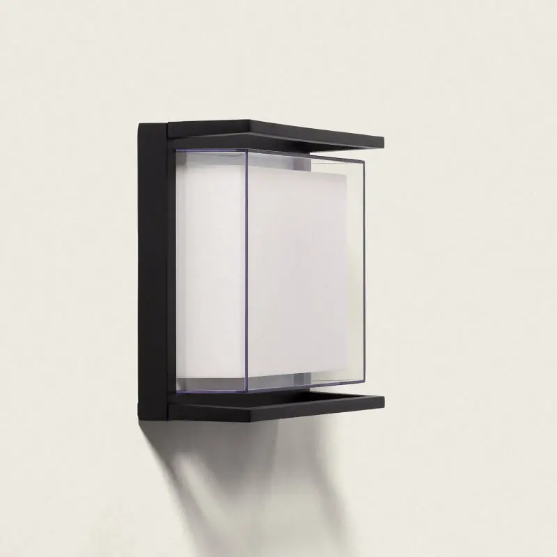 Applique Murale Extérieure LED 18W Aluminium Éclairage Carré Noir Rale