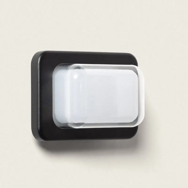 Applique Murale Extérieure LED 10W Éclairage Rectangulaire Noire Aluminium Gulpos