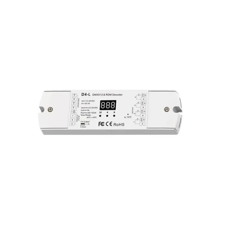 Décodeur DMX512 et RDM 4 Canaux 12-24V SKYDANCE D4-L