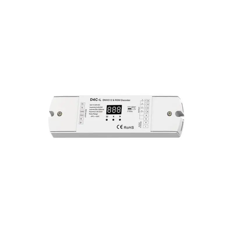 Décodeur DMX512 et RDM 4 Canaux pour Modules LED 350-1200mA SKYDANCE D4C-L