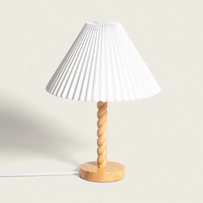 Lampe à Poser Bois et Tissu Moorea