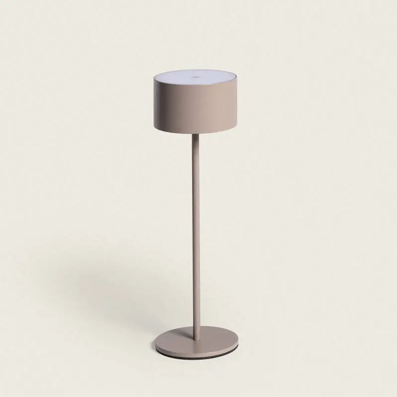 Lampe à Poser LED 2W Portable avec Batterie USB Rechargeable Métal Mounka Round.