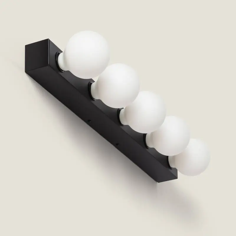 Lampe Murale Salle de Bain Métal 5 Spots Aizkra