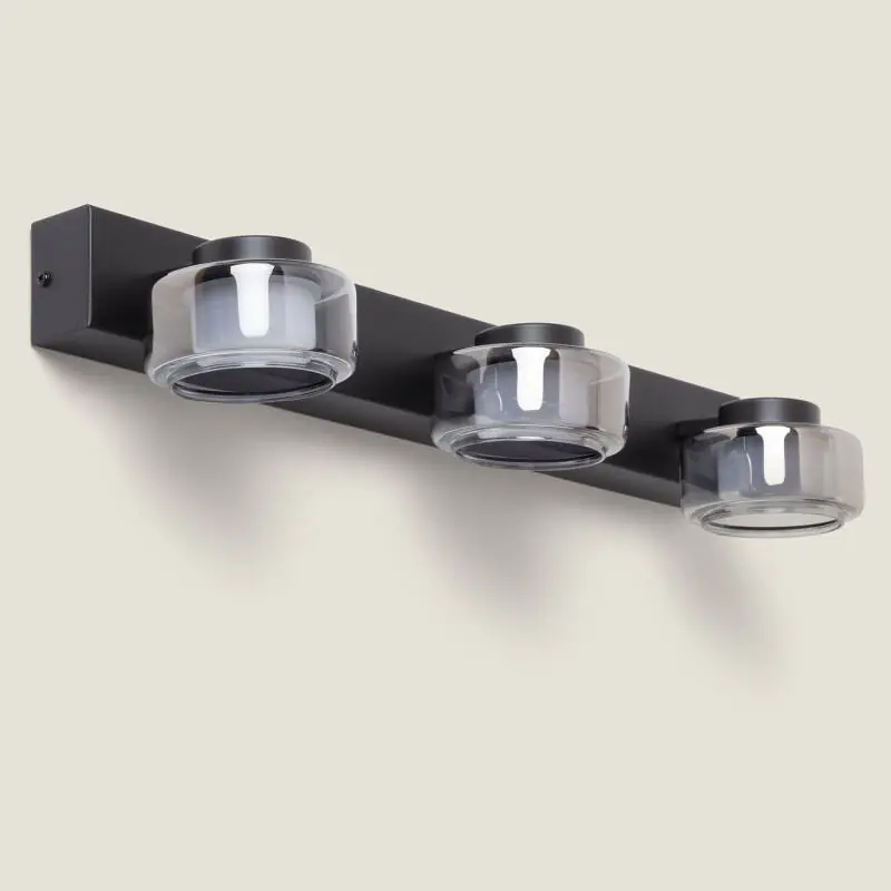 Lampe Murale LED 12W Salle de Bain Métal et Verre Zisna