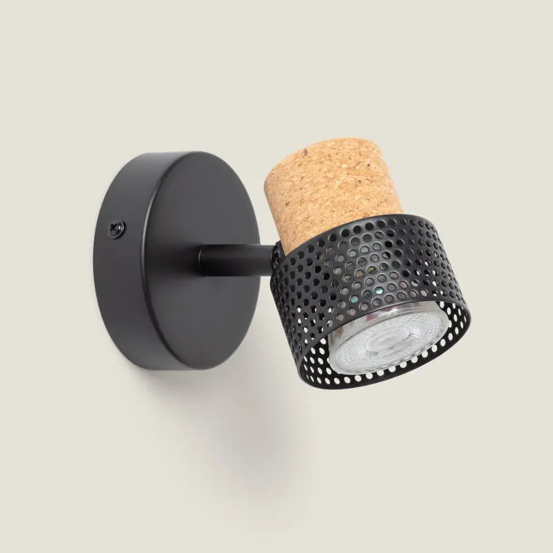 Lampe Murale Métal et Liège Liksy