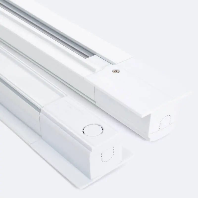 Rail Triphasé Encastré Aluminium pour Spots LED 1 Mètre
