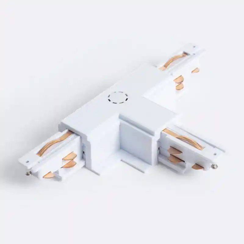 Connecteur ‘Left Side‘ Type T pour Rail Triphasé DALI Track Encastré Aluminium