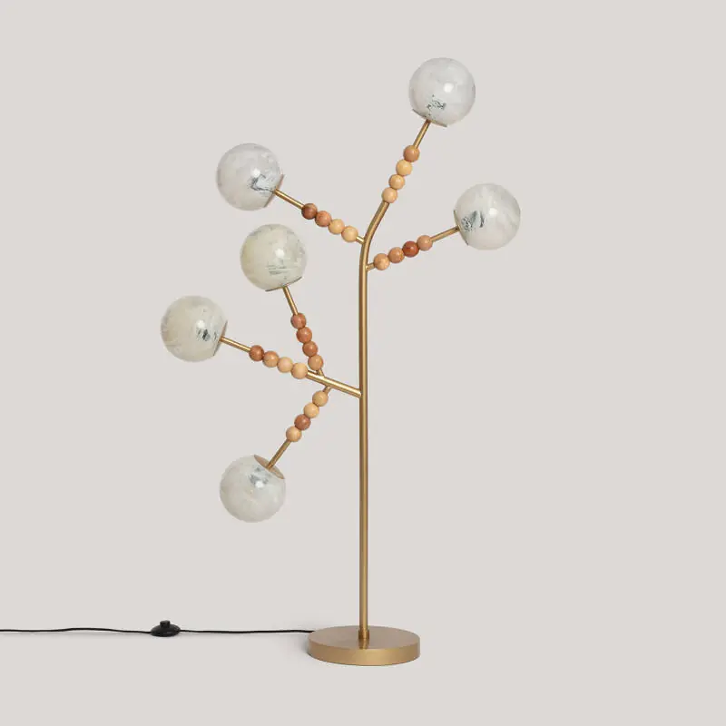 Lampadaire Métal et Verre Routi