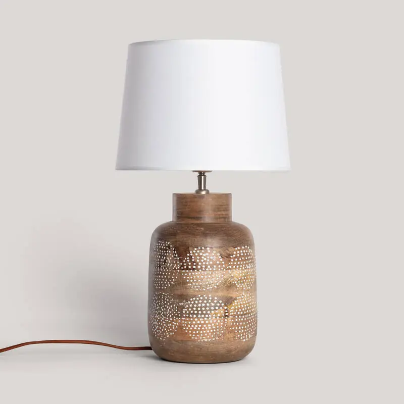 Lampe à Poser Bois Akash ILUZZIA