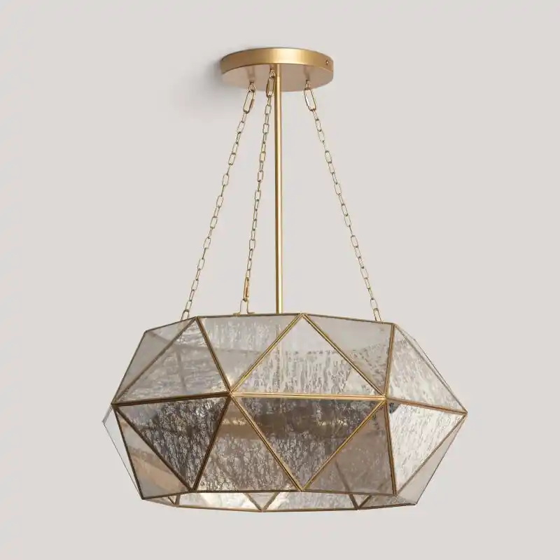 Suspension Métal et Verre Octagon
