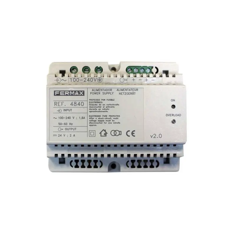 Alimentation DIN6 100-240V AC + 24V DC 2.5A FERMAX 4840
