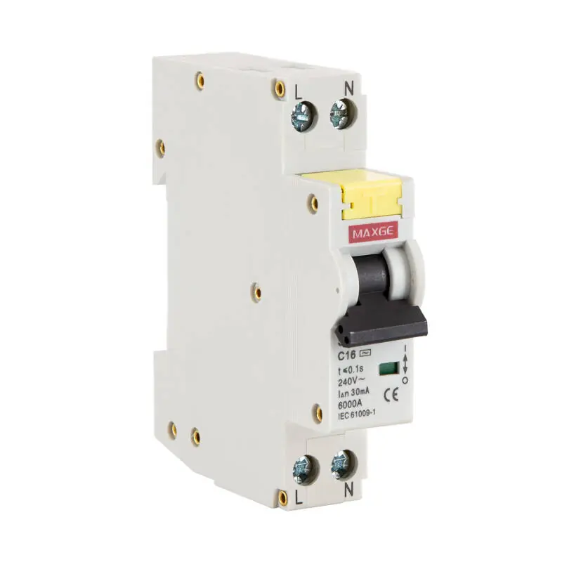 Interrupteur Combiné DPN (Différentiel + Disjoncteur) Résidentiel 1P+N 6-32 A 6kA Courbe C MAXGE