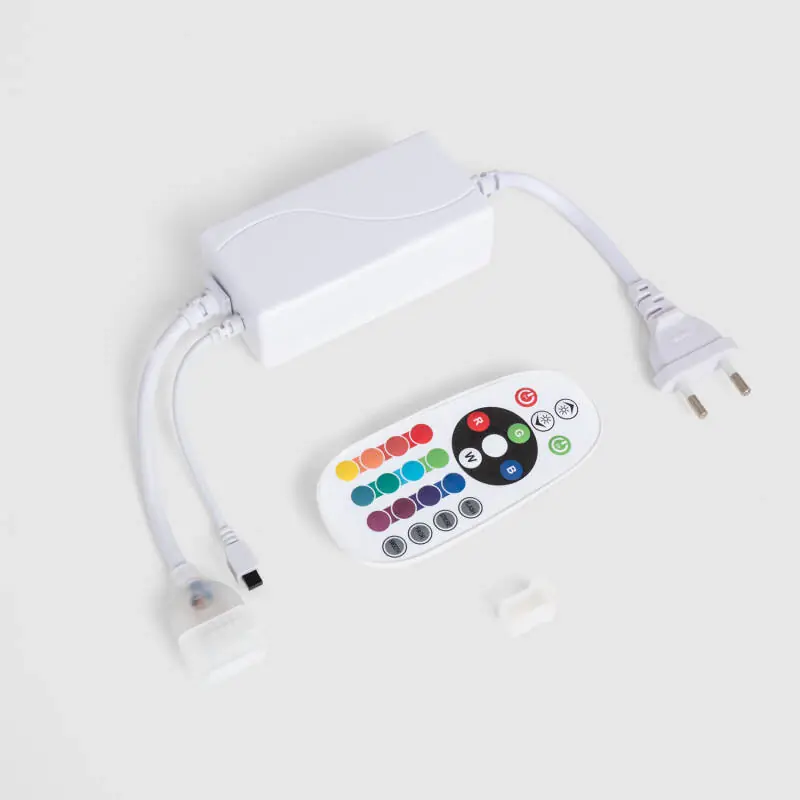 Contrôleur pour Ruban LED Néon Dimmable 220V RGB SFLEX8 avec Contrôleur IR
