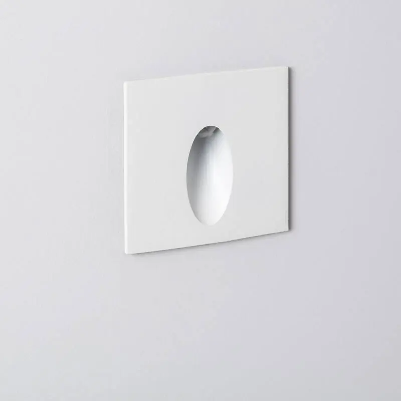 Balise Extérieure LED 3W Encastrable Murale Carrée Ovale Adam