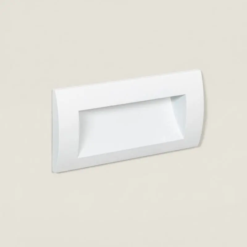 Balise Extérieure LED 4W Encastrable Murale Rectangulaire Aluminium et Verre Edulis