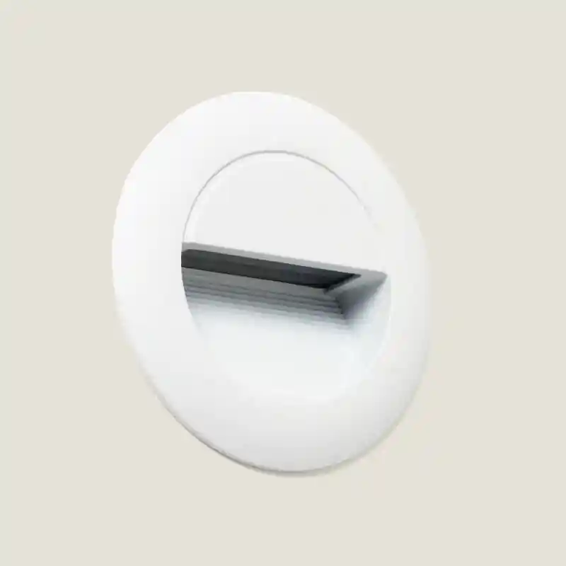 Balise Murale Extérieure LED 3W Encastrable Aluminium Ronde Olite