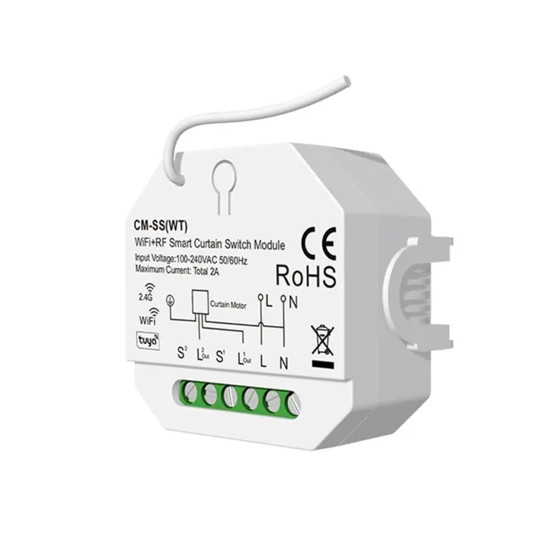 Interrupteur Store WiFi Compatible avec Télécommande RF SKYDANCE CM-SS(WT)