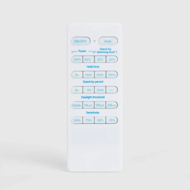 Télécommande pour Détecteur de Mouvement RADAR et PIR pour Cloche LED Industrielle UFO HBD/HBM Evo