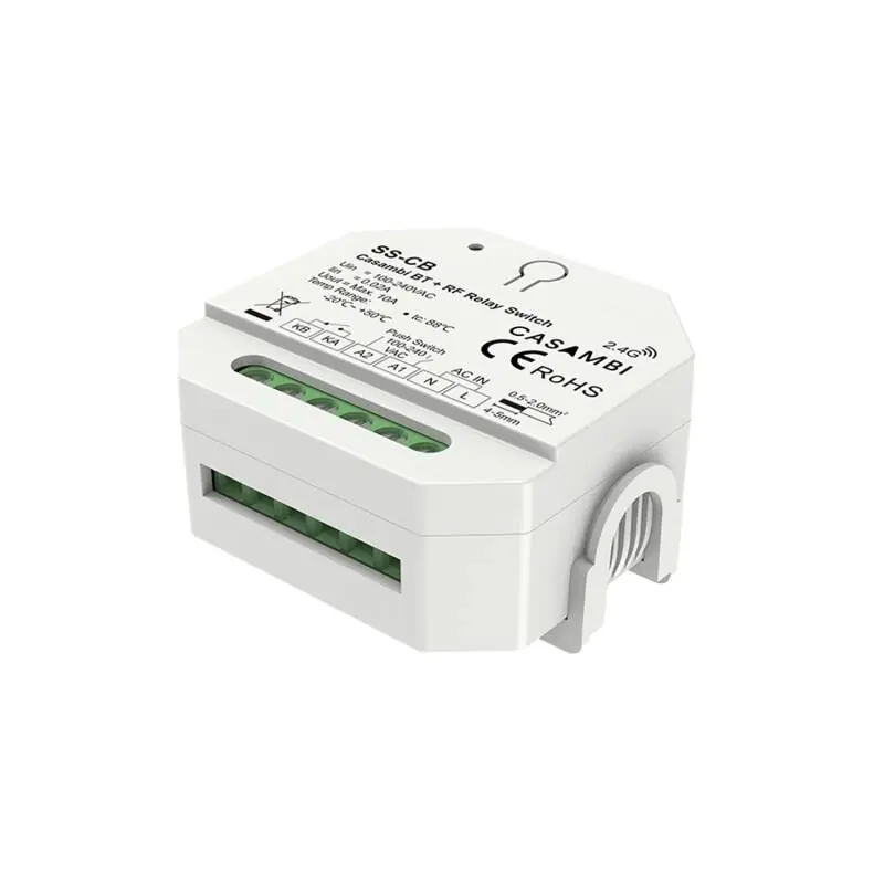 Interrupteur Casambi Bluetooth ON/OFF 1 canal SKYDANCE SS-CB compatible avec Télécommande RF et Bouton-poussoir