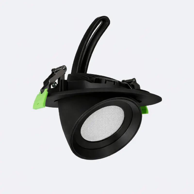 Downlight LED Rond Orientable Chip OSRAM 120 lm/W LIFUD Coupe Ø 160 mm Noir