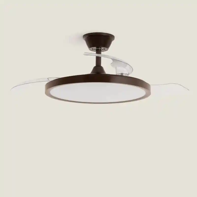 Ventilateur de Plafond avec Éclairage Silencieux DC Pales rétractables Kleon