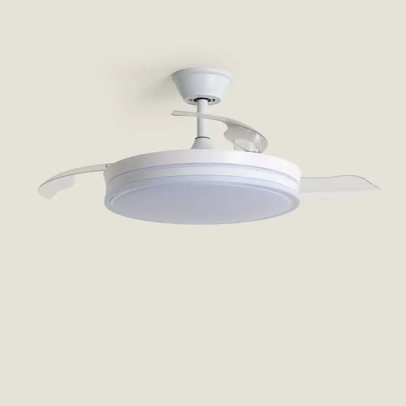 Ventilateur de Plafond avec Éclairage Silencieux DC Pales Rétractables Dalori Evo