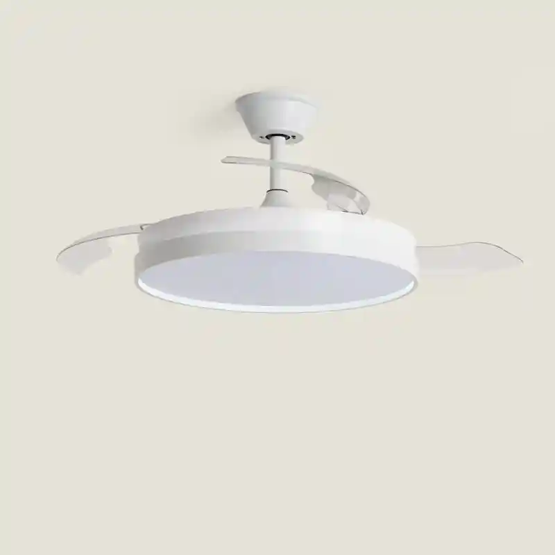 Ventilateur de Plafond avec Éclairage Silencieux DC Pales Rétractables Kaios