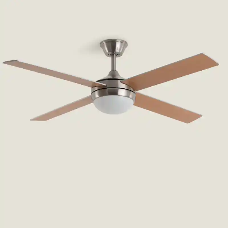 Ventilateur de Plafond avec Éclairage Silencieux DC Pales en Bois Navy Evo