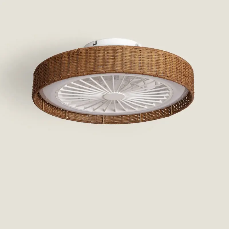 Ventilateur de Plafond avec Lumière Silencieux DC Rotin Nala