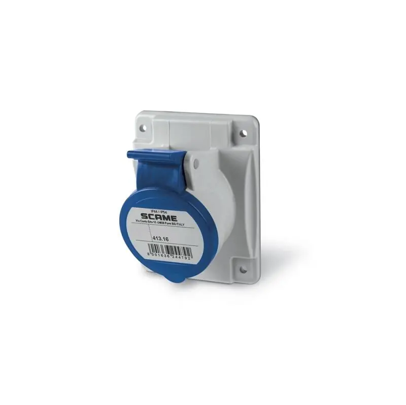 Base Encastrable CETAC dans Tableau 16A 200-250V IP44 9h Optima SCAME 413.1664