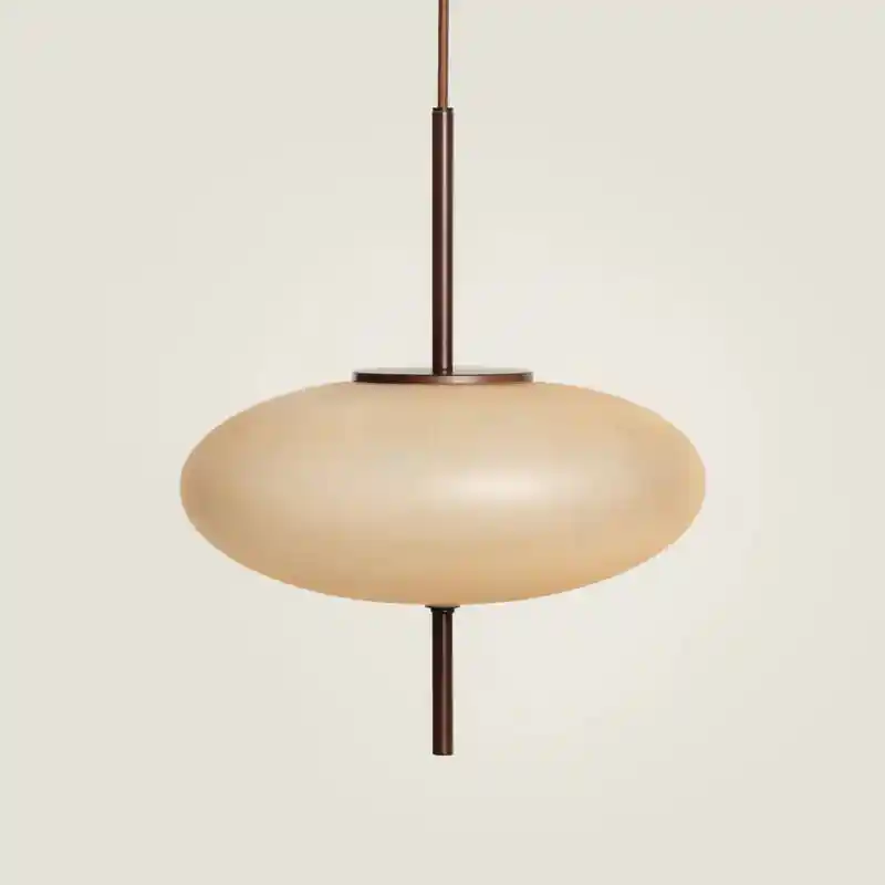 Suspension Ronde Métal et Verre Aiko