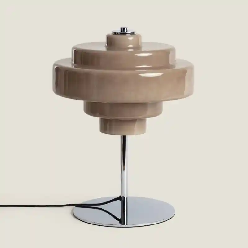 Lampe à Poser en Métal et Verre Nova