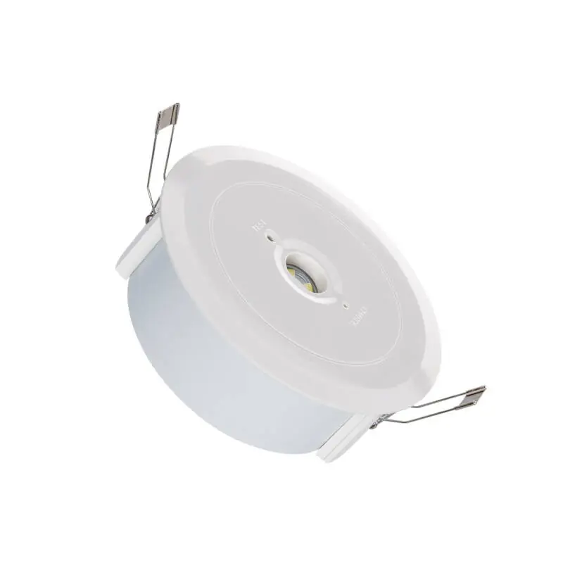 Éclairage de Secours LED Encastrable 120lm Coupe Ø136 mm 3 Heure d‘Autonomie