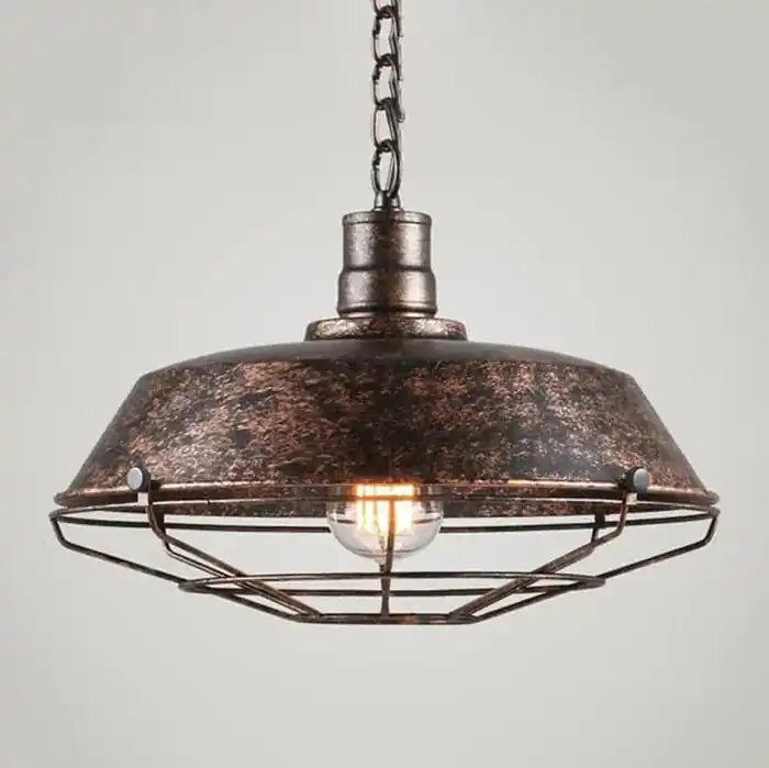 Suspension industrielle effet rouille Feron