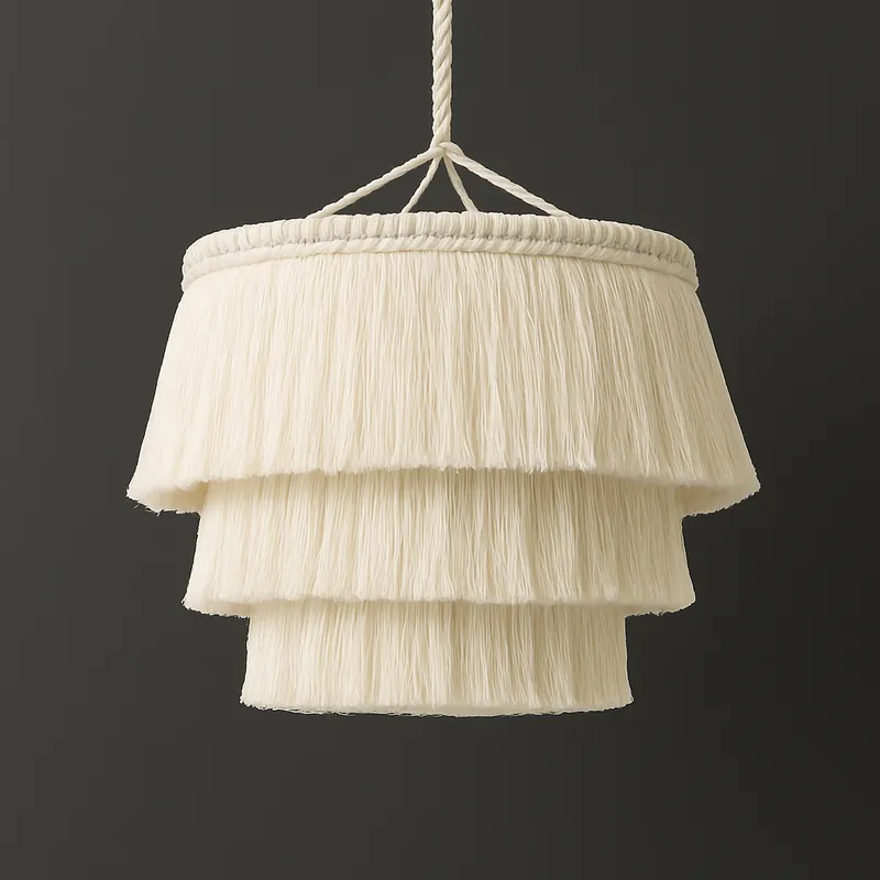 Suspension bohème en macramé de coton Seraya