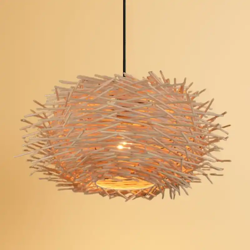Suspension en bambou sculptural Soléa