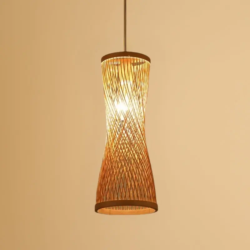 Suspension sablier en bambou sculptural Élaria
