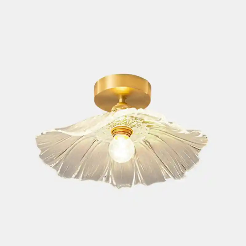 Plafonnier Vintage en Verre Transparent
