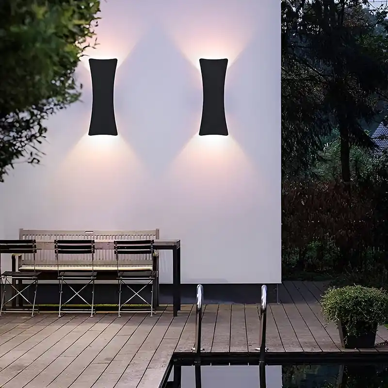 Applique Murale Extérieure LED Aluminium – Éclairage Haut & Bas