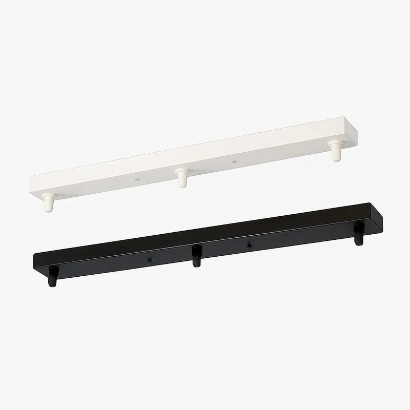 Support socle long pour suspension – 1 à 5 points lumineux, noir ou blanc