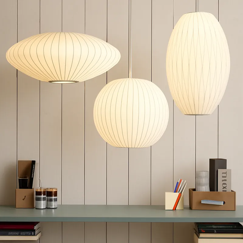 Suspension en tissu style japonais – lumière douce et raffinée Silk